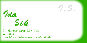 ida sik business card